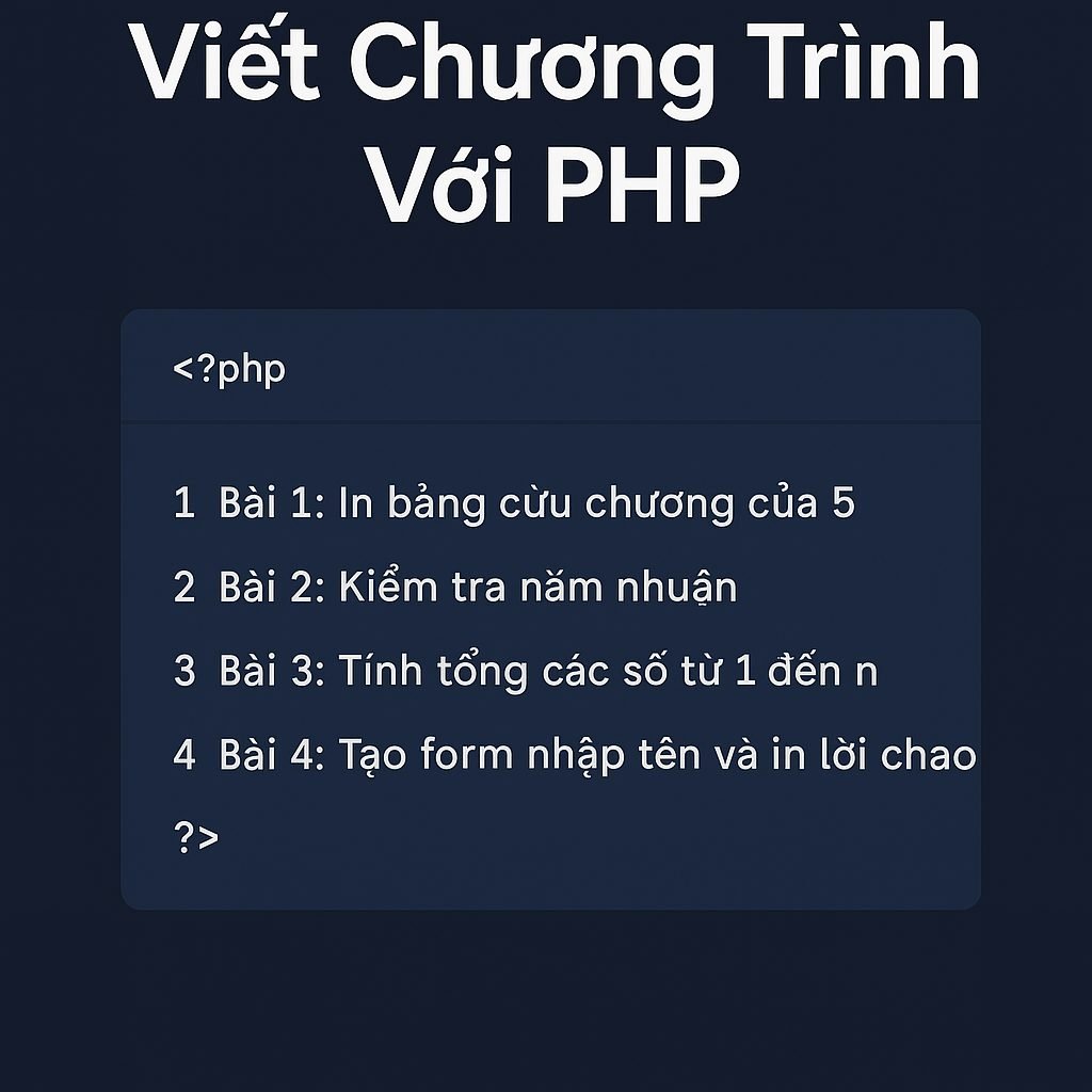 Học lập trình PHP (Viết chương trình PHP cơ bản)