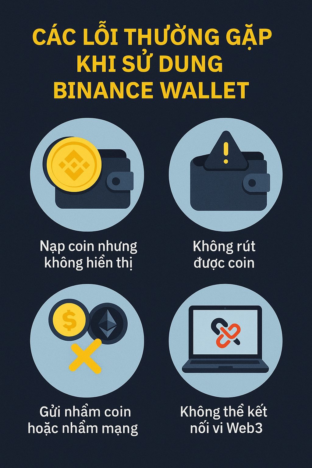 Các lỗi thường gặp khi sử dụng Binance Wallet